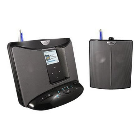 Eos Wireless Core System EOS100T1RB - Speaker system - with Apple cradle - wireless - black - for Apple iPod (1G, 2G, 3G, 4G, 5G); iPod mini