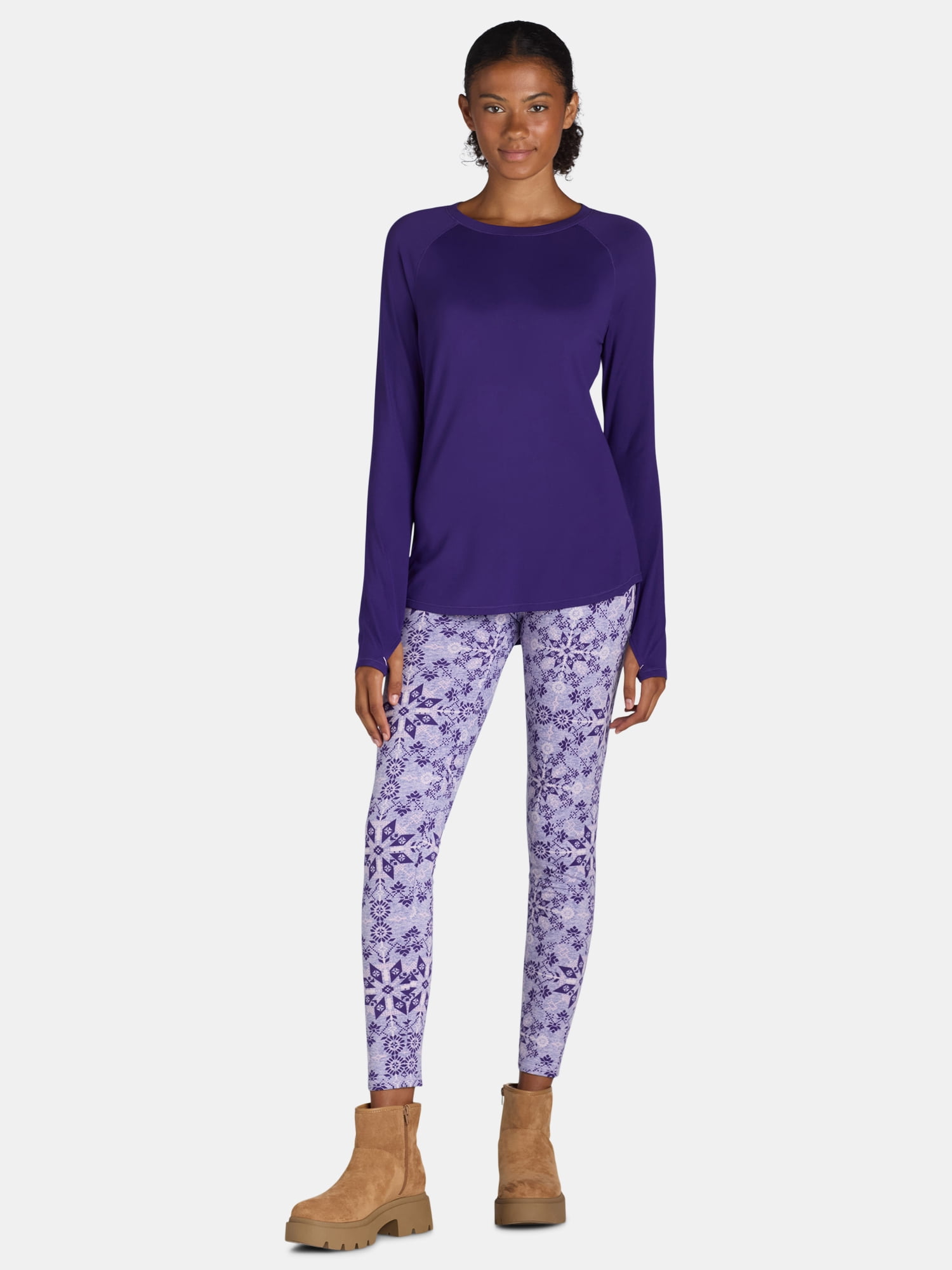 ClimateRight by Cuddl Duds Base Layer 2-piece Base layer Top and Legging Set (Women's and Women's Plus)