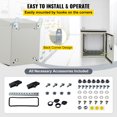 thumbnail image 6 of VEVOR Electrical Enclosure, 16'' x 16'' x 8'', UL Certified NEMA 4 Outdoor Enclosure, IP65 Waterproof & Dustproof Cold-Rolled Carbon Steel Hinged Junction Box for Outdoor Indoor Use, with Rain Hood, 6 of 9