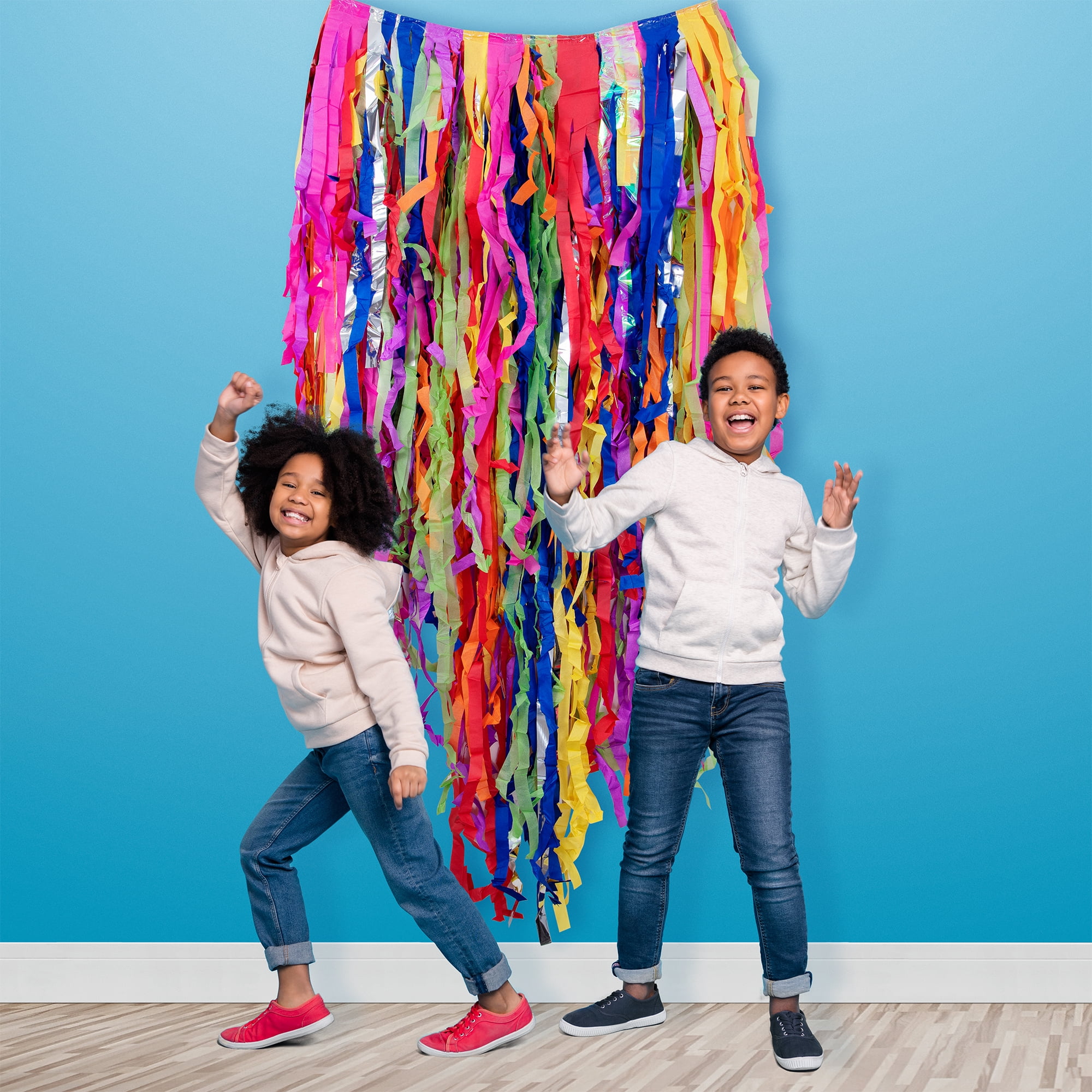 Multicolor Layered Garland  3' x 6' by Way to Celebrate Tissue Backdrop Decoration
