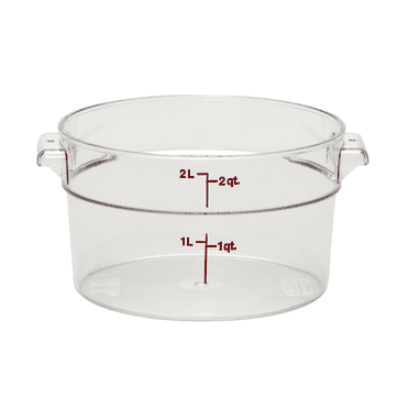 Cambro Clear Round Food Storage Container 2QT