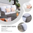 thumbnail image 3 of Ovios 5 Pieces Outdoor Furniture Wicker Patio Sectional Sofa with Side Table, 3 of 6