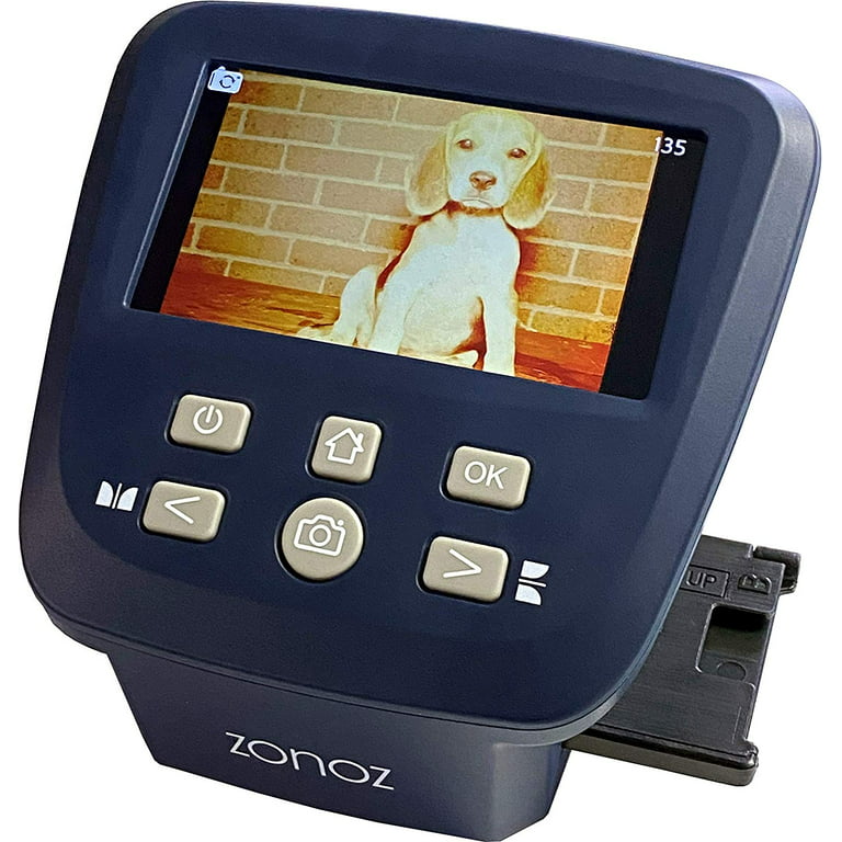 Zonoz FS-Five Digital Film & Slide Scanner - Converts 35mm 126 110 Super 8 & 8mm Film Negatives & Slides to Jpeg - Includes Large Bright 5-Inch