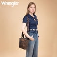 thumbnail image 3 of Wrangler Purse for Women Animal Print Crossbody Bags Top-Handle Shoulder Handbag for Everyday Casual Use, Coffee, 3 of 7