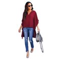 thumbnail image 1 of Haut de Kimono Rouge/bleu Chic Haut Bas pour Femmes, 1 of 6