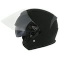 thumbnail image 4 of 1STORM MOTORCYCLE OPEN FACE HELMET SCOOTER CLASSICAL KNIGHT BIKE DUAL LENS/SUN VISOR HJK526 Matt Black, 4 of 7