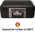 thumbnail image 4 of Fireproof Safe Box with Key Lock, Chest Safe with Carrying Handle to Secure Money, Jewelry, Documents, 0.25 Cubic Feet, 6.3 x 15.3 x 12.1 Inches, 4 of 5