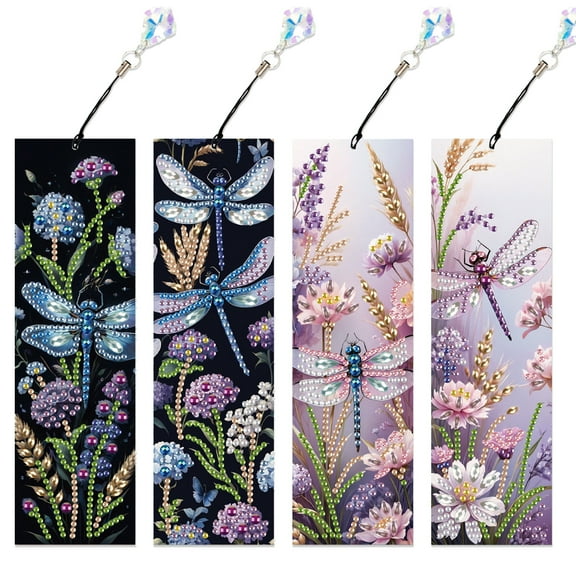 4pcs Diamond Art Painting Kit Dragonfly