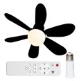 thumbnail image 1 of Ventilador Techo Con Rosca Inalámbrica Silenciosa LED Mini Base E27 Control Remoto Regulable Extensor 30 W 15 75 Pulgadas para Sala Estar Balcón, 1 of 9