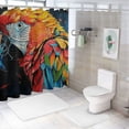 thumbnail image 7 of Orinice Colorful Parrot Bathroom Decor Set Luxurious Graphic Print Polyester Fabric Shower Curtain Set with Hooks 36x72, 7 of 7