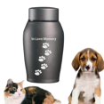 thumbnail image 3 of pitrice Urnes pour Animaux Souvenir Ample Cadeau Commémoratif pour Animaux Crémation Urne Commémorative Gris, 3 of 9