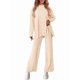 thumbnail image 4 of Conjuntos de Dos Piezas para Mujer, Camisetas de Larga A Juego, Pantalones Anchos y Chándales, Ropa de Otoño. Albaricoque XXL, 4 of 10