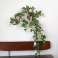 thumbnail image 4 of Decoración de pared con enredadera artificial colgante | Planta de follaje artificial para decoración del hogar | Enredadera de flores artificiales para interiores, 4 of 6