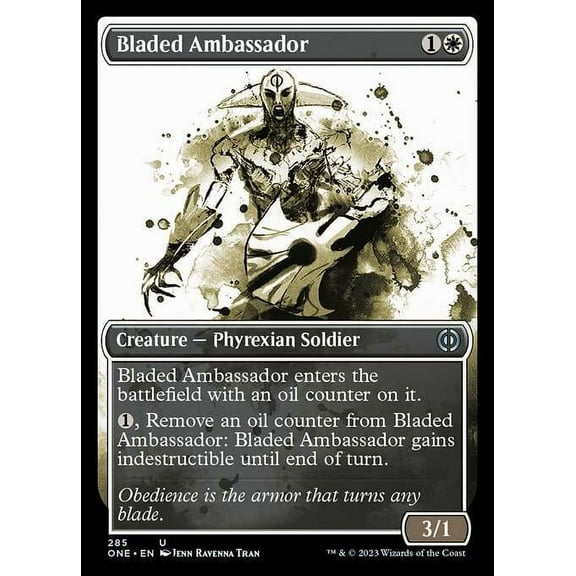 MtG Phyrexia: All Will Be One Uncommon Bladed Ambassador (Showcase FOIL) #285