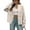 Beige, variant on Women's Solid Color Round Neck Bat-Sleeve Knitted Cardigan Button Sweater for Fall Winter Unique Sleeve Designs,Gray,M