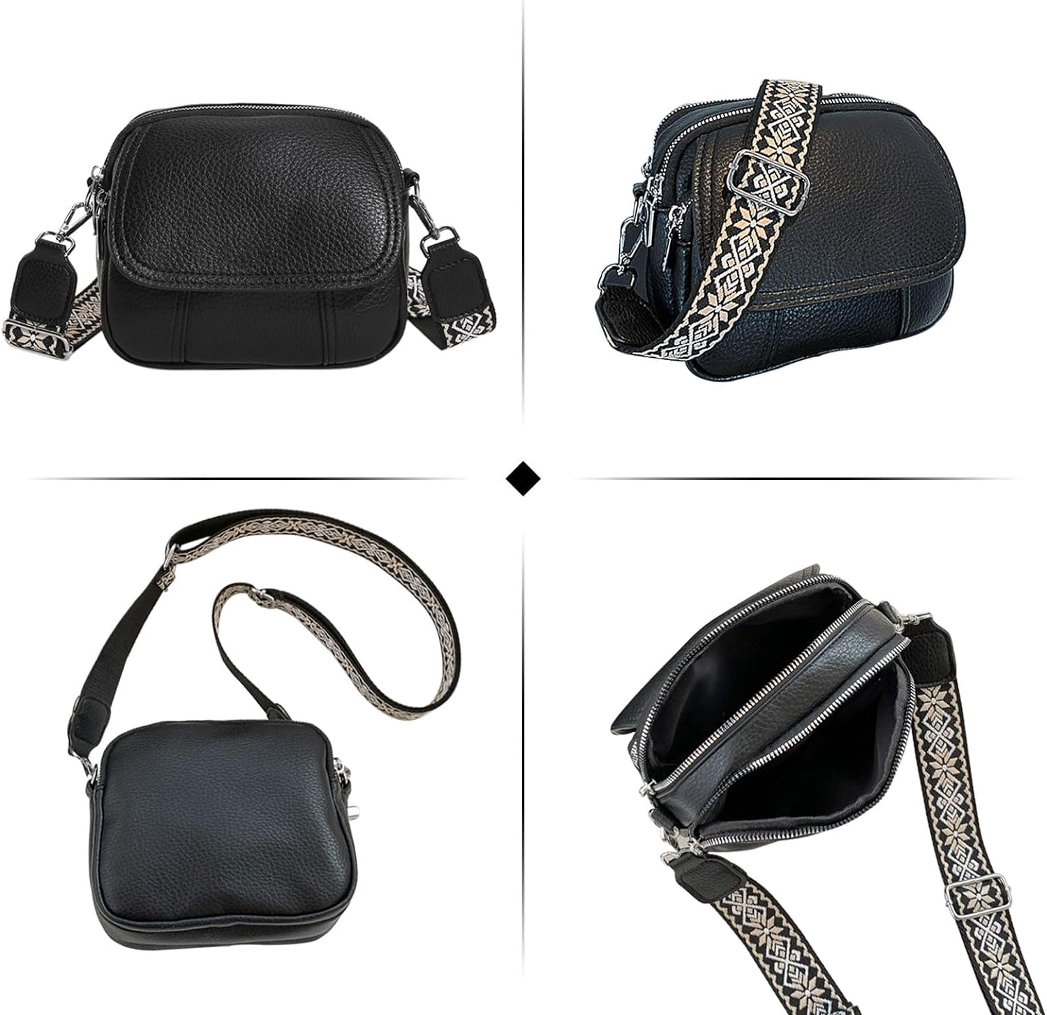 Crossbody Bags for Women,Small Crossbody Purse with Adjustable Shoulder Strap,Vegan Leather Small Handbags for Women