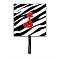 thumbnail image 1 of Carolines Treasures CJ1024-JSH4 Letter J Initial Monogram - Zebra Red Leash Holder Or Key Hook, 1 of 1