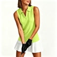 thumbnail image 6 of Plus Size Tank Tops for Women Women's Sleeveless Golf Tank Tops Collared V Neck Comfortable Breathable Casual Athletic Tennis Shirts Daily Wear Green L, 6 of 9