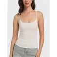 thumbnail image 4 of Women Sexy Square Neck Tank Top Summer Going Out Basic Cami Shirt, 4 of 6