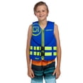 thumbnail image 2 of O'Brien Junior V-Back Neoprene USCGA Life Jacket with Front Zipper, Blue/Green, 2 of 6