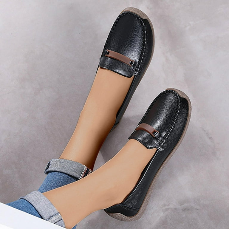 Black flat shoes walmart 2025