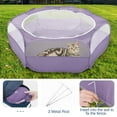 thumbnail image 6 of Pawaboo Small Animals Playpen, Breathable & Waterproof Small Pet Cage Tent with Zippered Cover, Portable Outdoor Yard Fence for Kitten/Puppy/Guinea Pig/Rabbits/Hamster/Chinchillas, Purple, 6 of 12