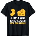 thumbnail image 1 of Just a Girl Who Loves Mac and Cheese Love Macarroni Cheese Camiseta, 1 of 2