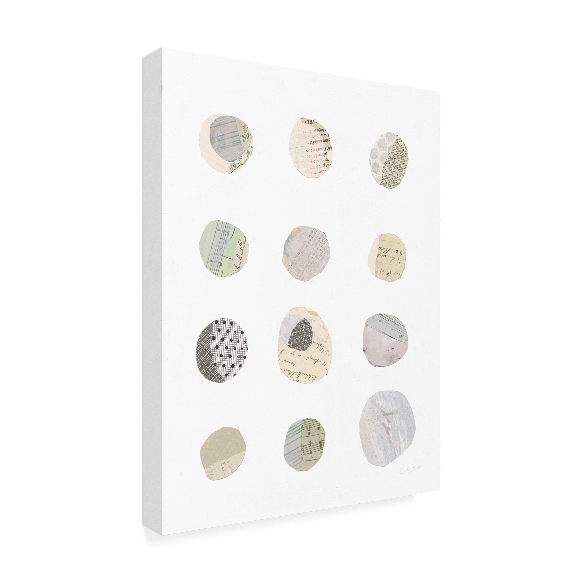 Trademark Fine Art 'Geometric Collage II on White Neutral' Canvas Art by Courtney Prahl