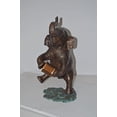 thumbnail image 4 of Nifao Circus Elephant Dance and Play the Accordion Bronze Statue – Home Decor Sculpture, 13"L x 11"W x 22"H, 4 of 12