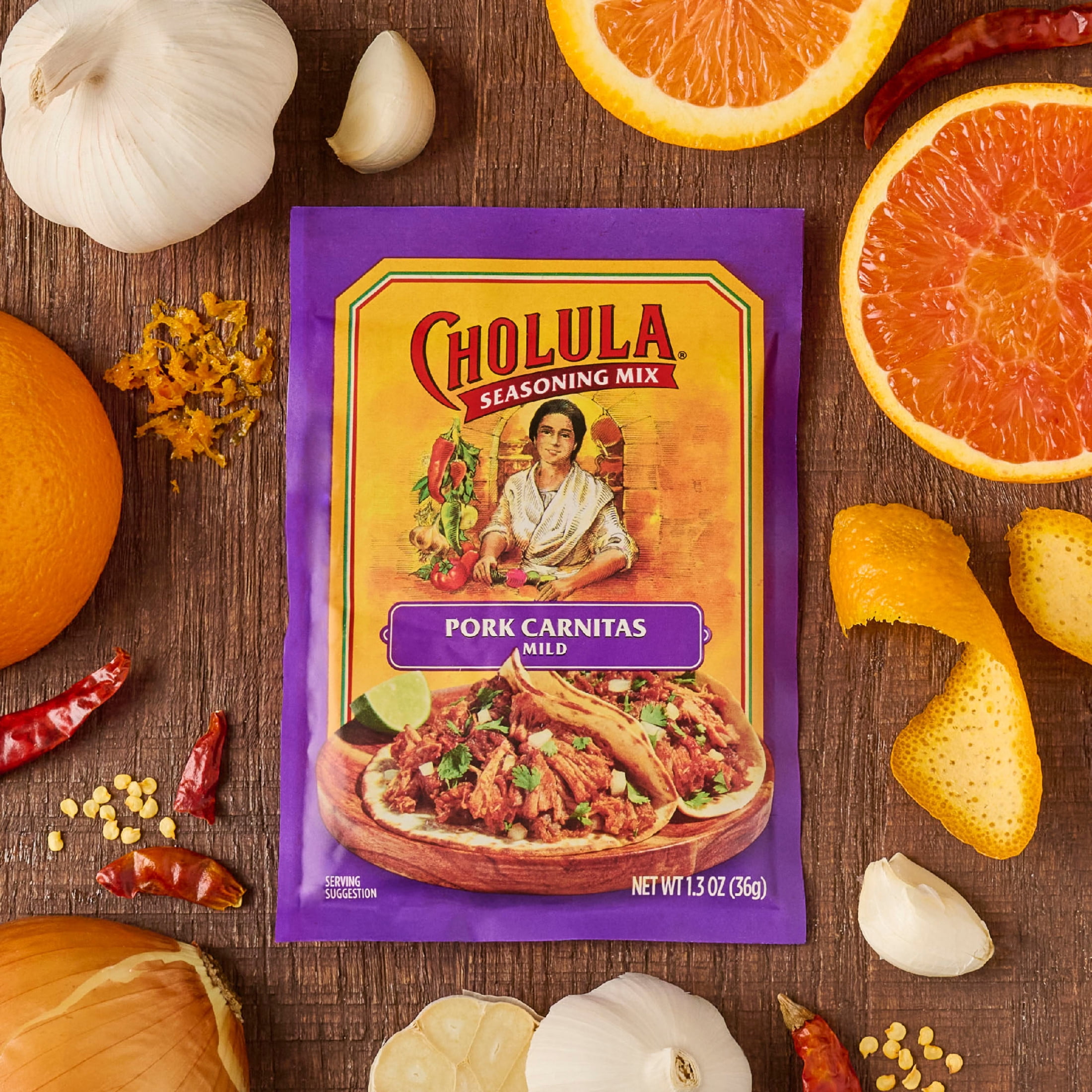 Cholula Pork Carnitas - Mild Seasoning Mix, 1.3 oz Bag