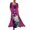 Hot Pink, variant on Frostluinai Womens Plus Size Dresses Summer Sun Dress Floral Flowy Irregular Hem Sleeveless Sundress w/ Long Jacket 2 Piece Set Maxi Boho Dress