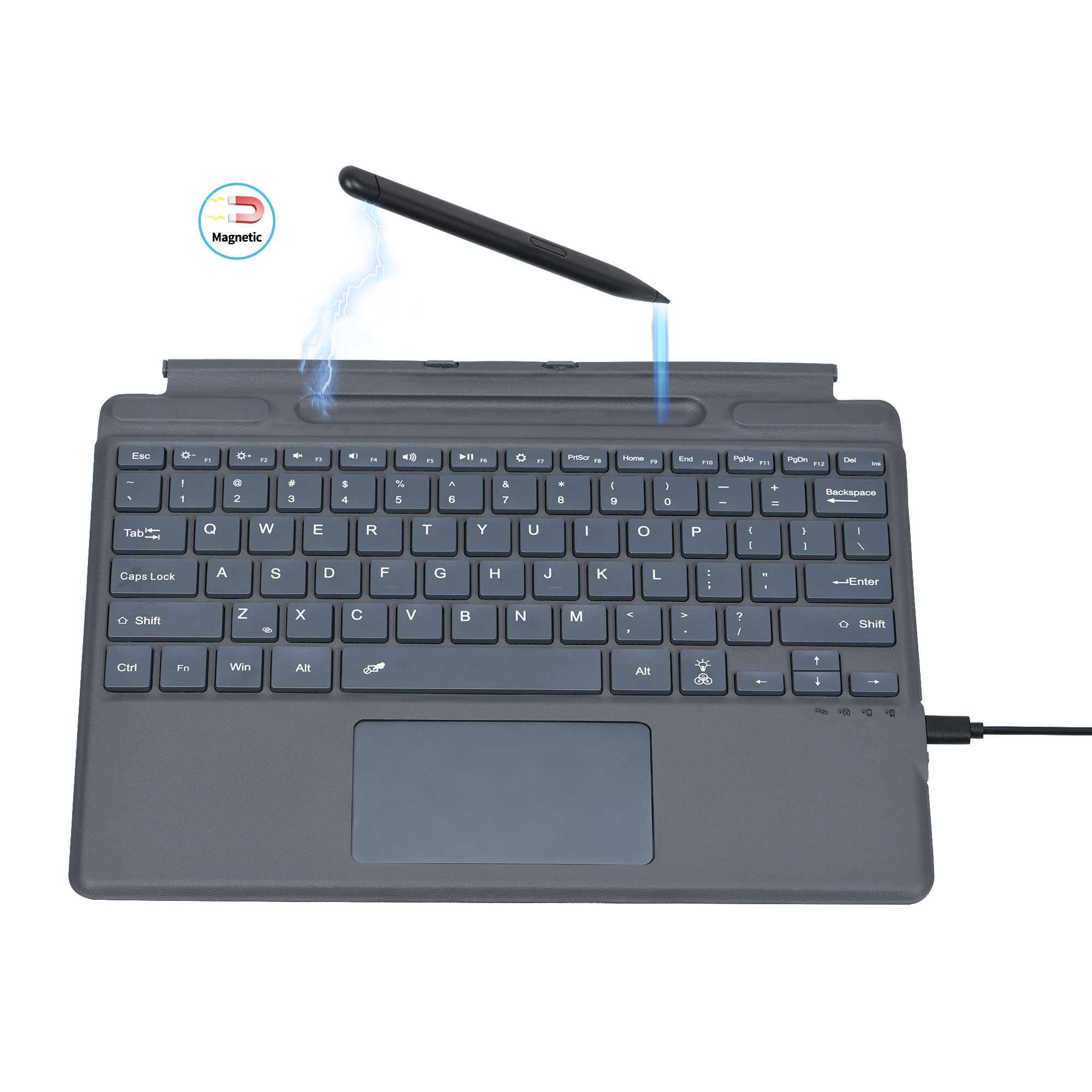 Bluetooth Keyboard Compatible for Microsoft Surface Pro 9, Keyboard Typewriter Laptop Computer PC Tablet USB Gaming Keyboard Game Keyboard for Desktop Notebook