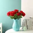 thumbnail image 4 of Ramo de flores de seda artificial, increíbles rosas, 12 unidades, rojas, 4 of 7