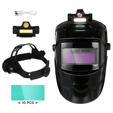 

Welding Helmet Panoramic 180° Large Viewing True Color Solar Powered Auto Darkening Welding Helmet