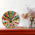thumbnail image 2 of Yayeee 10" Wall Clock Battery Operated Quartz Round Silent Non-Ticking Home Decor, Colorful Cat, 2 of 6