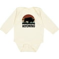thumbnail image 3 of Inktastic Wyoming Buffalo Retro Sunset Boys or Girls Long Sleeve Baby Bodysuit, 3 of 5