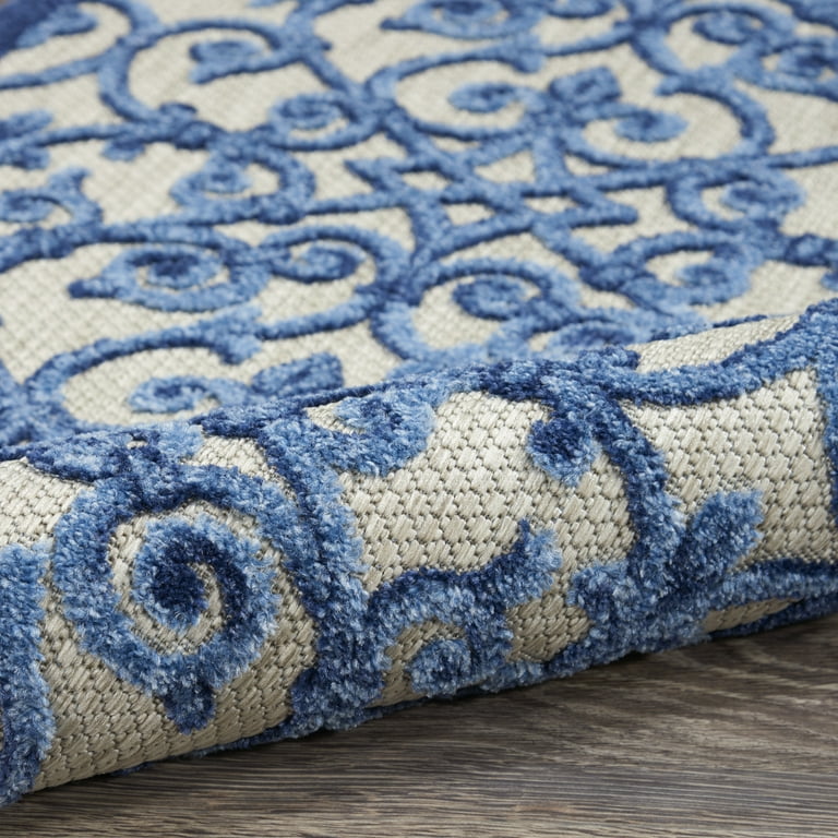 10' x 13' Blue and Orange Moroccan Indoor Outdoor Area Rug 10' x 13' Blue and Orange Moroccan Indoor Outdoor Area Rug