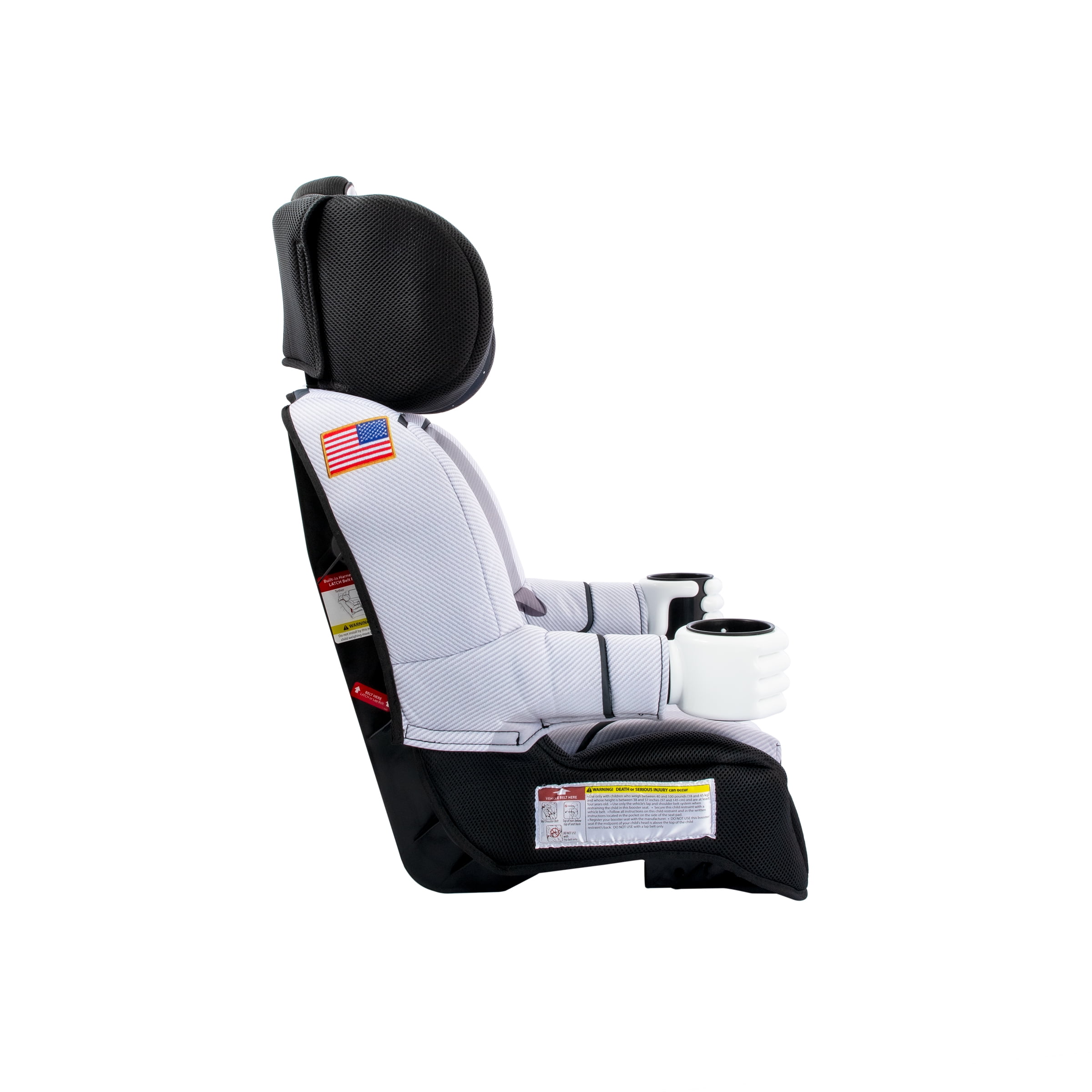 KidsEmbrace NASA Astronaut High Back Booster Car Seat (NO Harness - NO Latch) for Children Weighing 40-100 lbs.