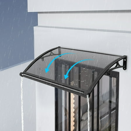 Front Doors/Windows Overhang Awning for Sun Shutter, Patio Awning Canopy Wall Mount Window Door Awning Canopy