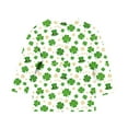 thumbnail image 4 of vdgthytj kids St. Patrick's Day Shirts boy girl Clover Shamrock 3/4 Sleeve Tops Casual Holiday Graphic Blouses, 4 of 6