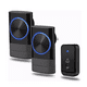 thumbnail image 1 of Timbre Inalámbrico Impermeable Con Luz Led 1 Transmisor 2 Receptor, Negro, 1 of 4