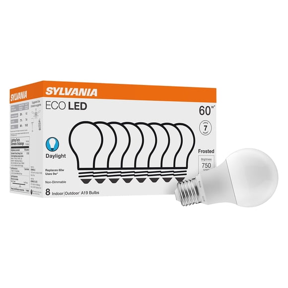 Bombilla LED A19 SYLVANIA ECO de 9 W (equivalente a 60 W) de 5000 K