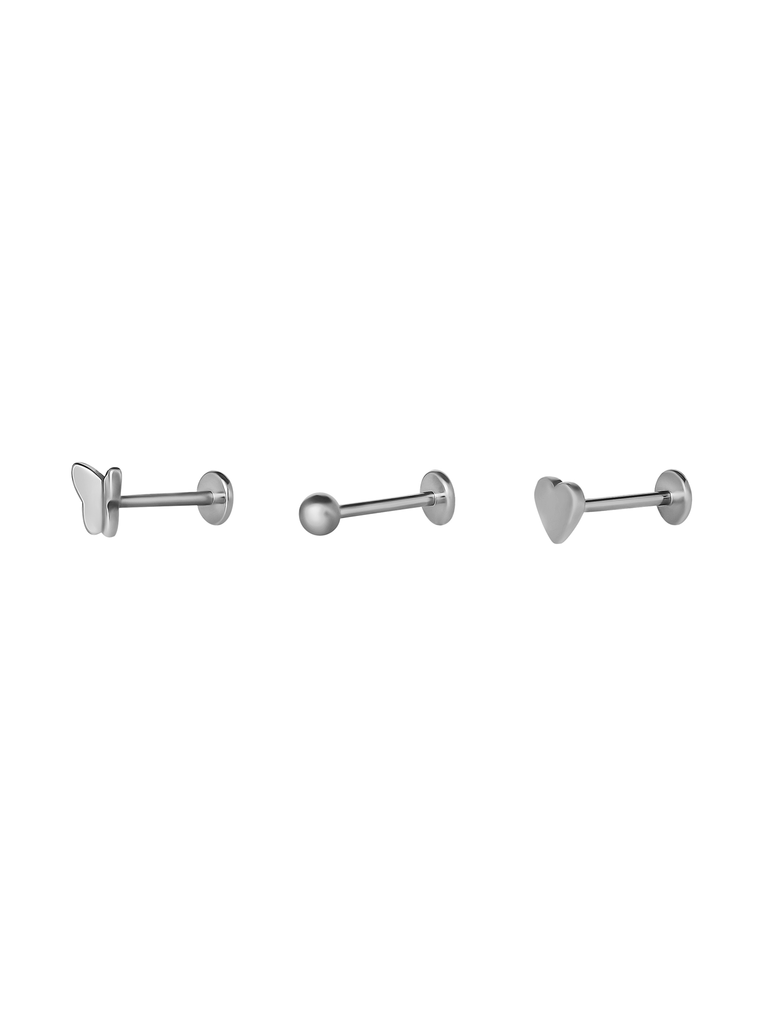 Body Jewelry Women's 18G Stainless Steel Cartilage Piercing Set