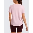 thumbnail image 2 of Remera CRZ YOGA de Algodón Pima Suave con Cuello Redondo Rosa XL, 2 of 4