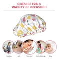 thumbnail image 6 of KLL Watermelon And Lemon Pattern Shower Cap & Bath Cap for Women,Reversible Oversized Waterproof Shower Caps for all Hair Lengths,Elastic Reusable Bathing Hair Cap, 6 of 6
