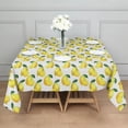 thumbnail image 3 of Yellow Lemon Fruit Slices White Pattern Square Tablecloth,Waterproof Square Table Cover,Wipeable Spillproof Washable Table Cover for Home Kitchen Party Decor 60"x60"(152x152cm), 3 of 6