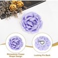 thumbnail image 3 of Silk Satin Flower Brooch Pin, Large Peony Floral Lapel Pin, 3 of 5