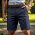 thumbnail image 2 of PIMSSY Men Casual Shorts Straight Leg Mid Rise Trousers Comfortable Breathable Summer Outdoor Daily Wear Solid Color Male Trendy Bottoms, 2 of 4