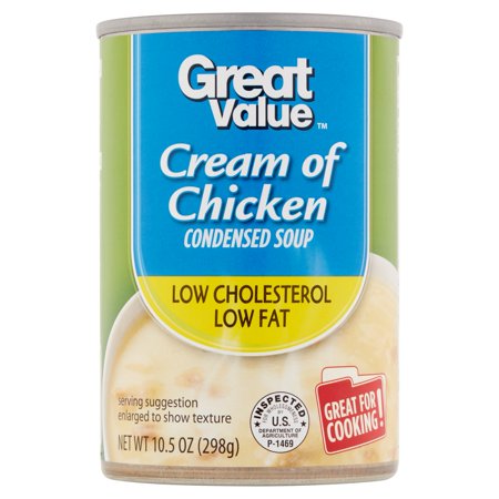 Great Value Cream of Chicken Canned Soup, Low Cholesterol ...
