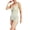 Beige, variant on Women's Front Zipper Thick Supportive Strap Bodysuit Floral Full Body Shapewear (Beige, 2XL)